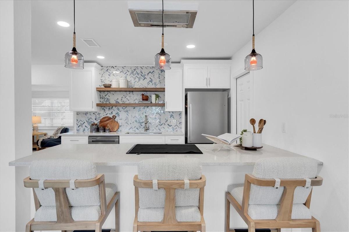 Kitchen Island with Breakfast Bar
