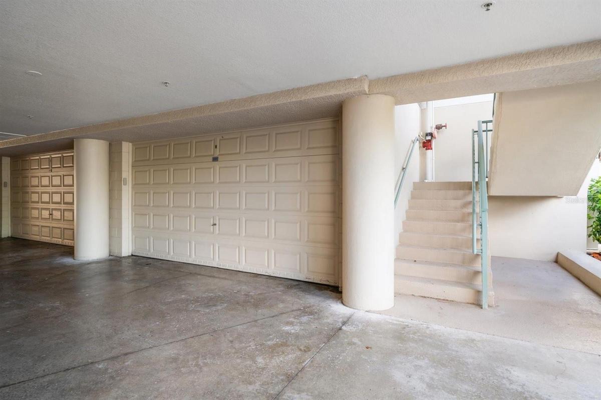 two car (580sq.ft) over sized garage w/built-in storage