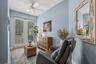 Den with French Doors to Garden Patio