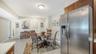 View from kitchen into dining room.