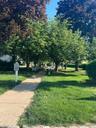Complex walkway and benches
