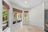Breakfast nook with peaceful, private yard views