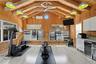 Garage converted to gym.