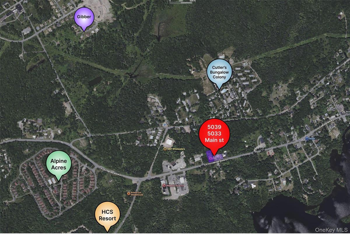 Map showing the area with nearby locations marked.