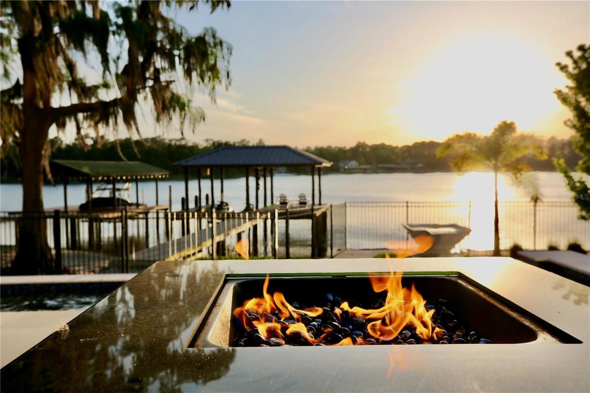 Rainbow Lake at sunset