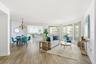 Open living area and dining area