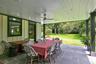 Casual outdoor dining in the gardens