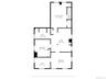 Second floor apartment floor plan with 1,620 sq feet.