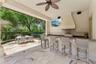 Pool Cabana with a summer kitchen