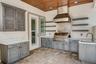 Outdoor grill area off kitchen