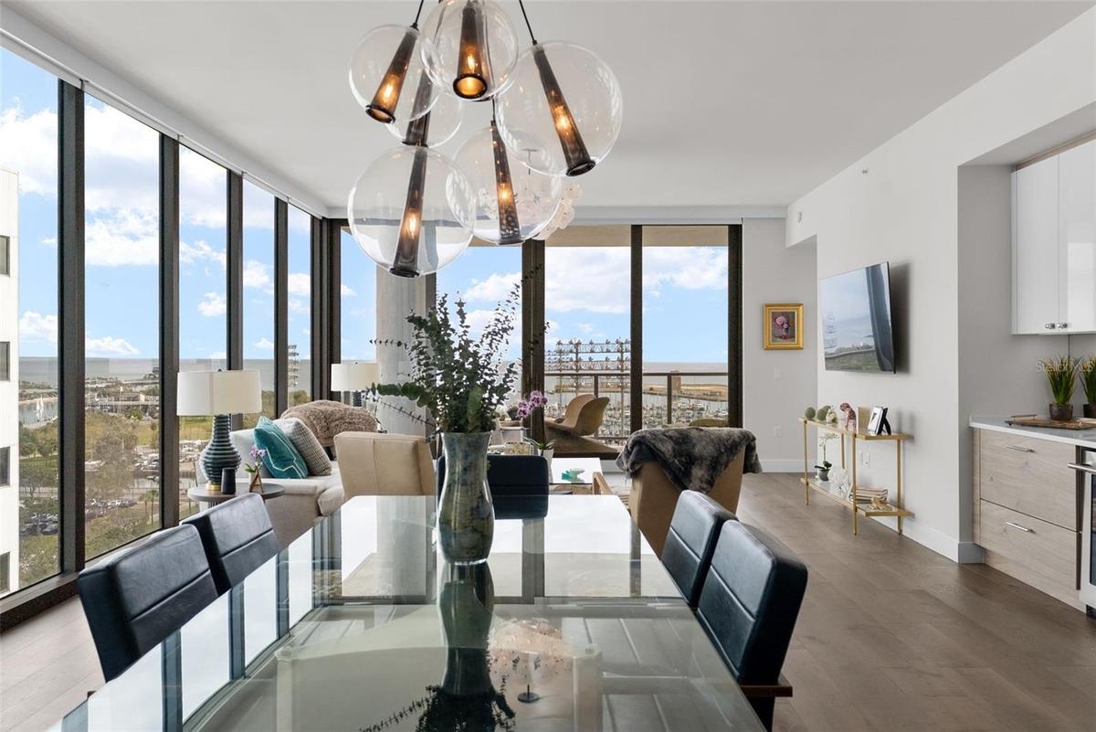 Plenty of natural light with floor to ceiling windows throughout.