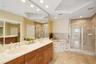 Primary bathroom with double vanity