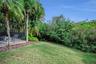 Lushly landscaped backyard