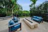 private oasis enhanced by a built-in Gas firepit—perfect for relaxing evenings
