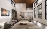 Living Room looking onto kitchen & stunning floor to ceiling windows on display to allow for maximum natural light.