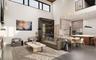 Living Room with open ceiling to 2nd level. Stunning 21' ceiling height further accents the beauty of this home.