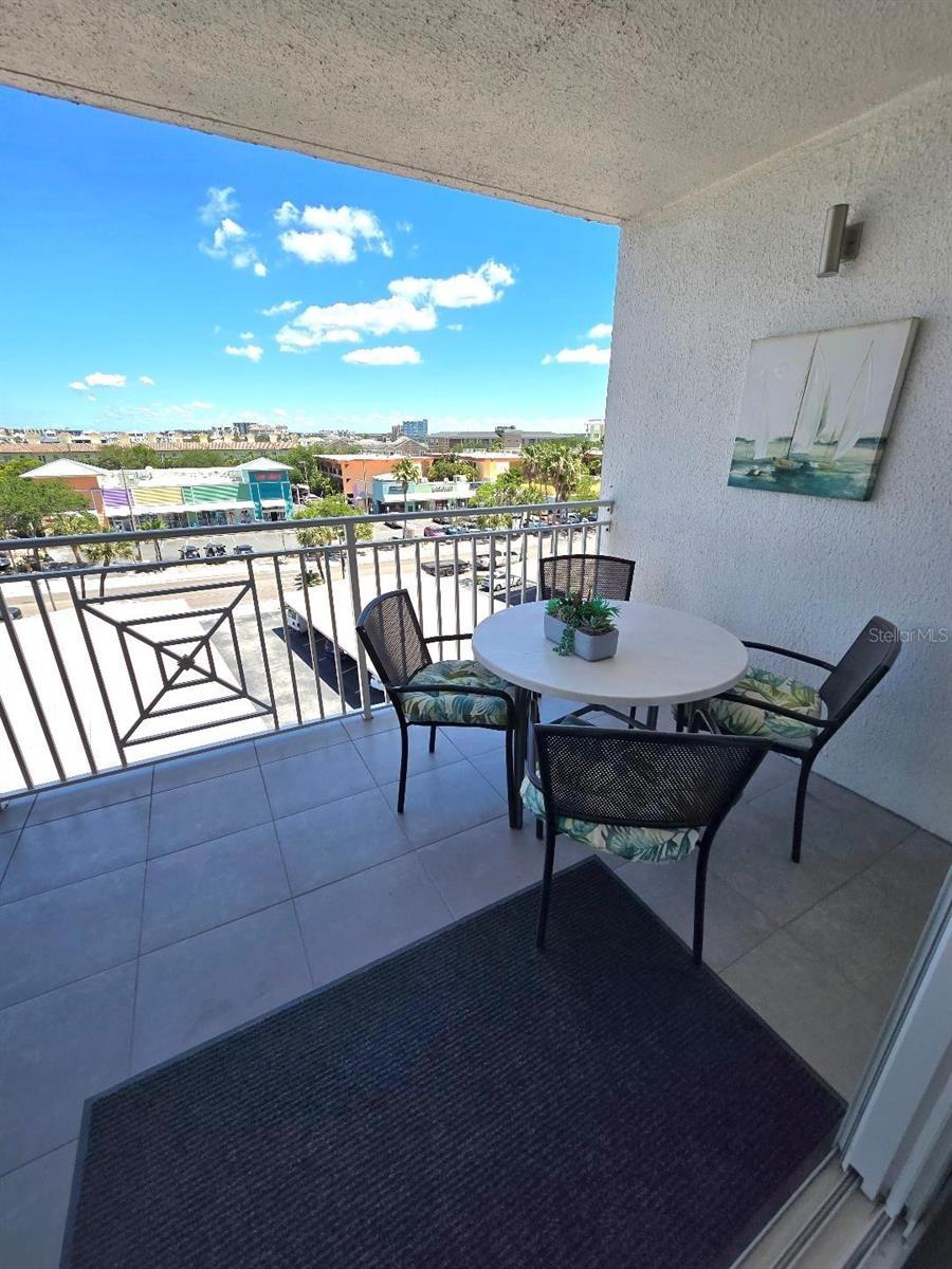Spacious balcony, great place to start your day with coffee!