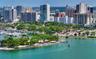 The bustling bayfront of Sarasota is a short drive away