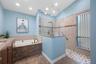 Primary bedroom ensuite bathroom  with zero entry shower