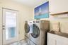 Laundry room off garage