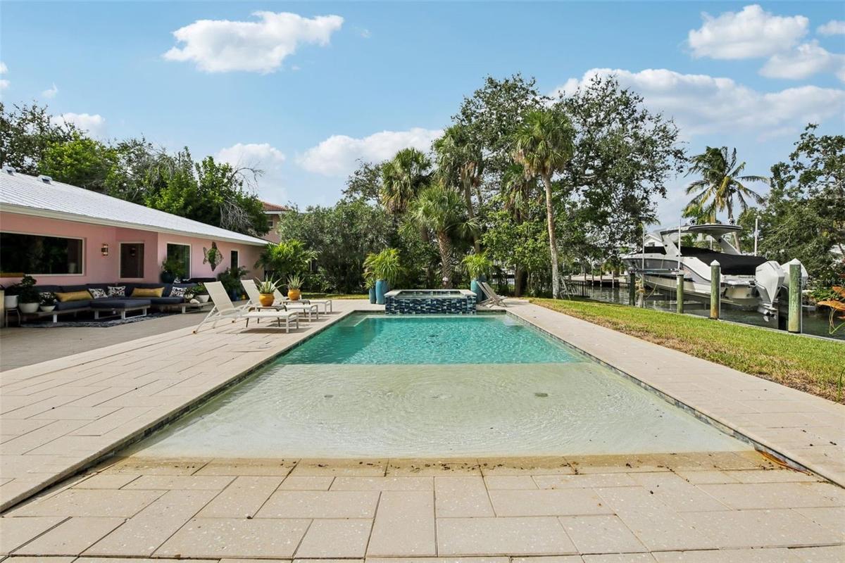Heated pool and spa