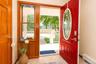 Bright red door welcomes you into this special home!