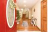 Spacious foyer with natural sunlight and hardwood floors~