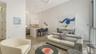 Modern one-bedroom, one-bath pied-a-terre residence designed for a connected, active urban lifestyle