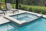 The spa is heated by gas from the 250-gallon tank.
