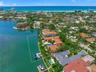 AERIAL BACK OF HOME AND LIDO BEACH-3 LOTS AND 171 FT WATER FRONTAGE