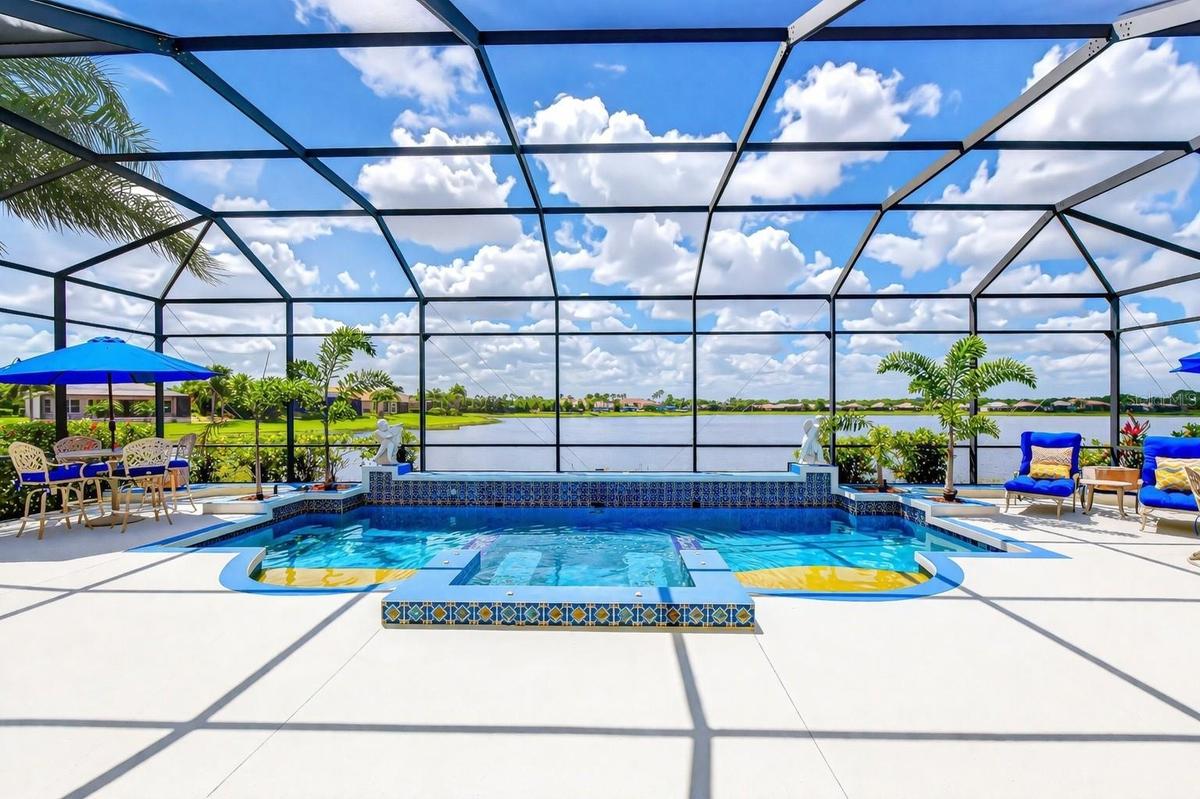 Covered space ideal for entertaining.