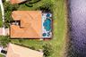 Pie-shaped lot offering added privacy and space.