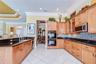 Built-in double oven and modern appliances.
