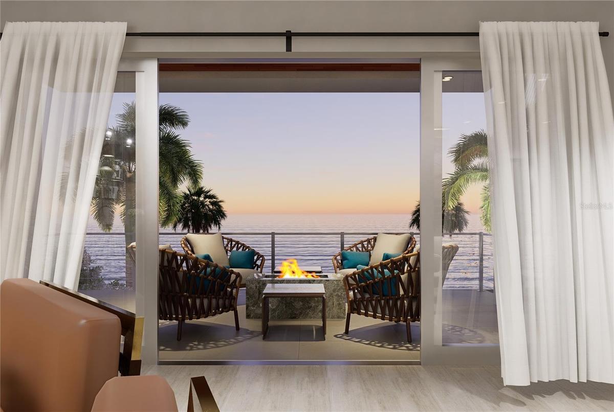 Balcony at dusk