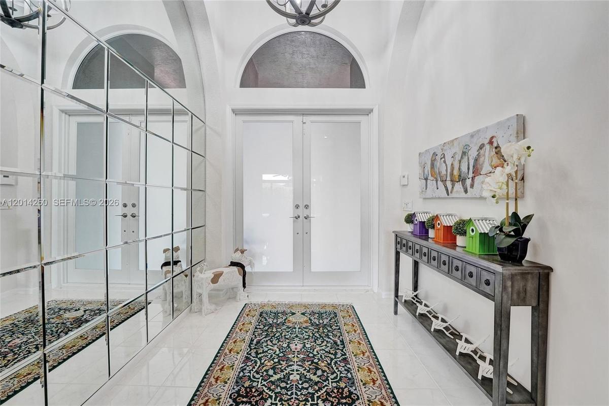 Looking towards the front doors