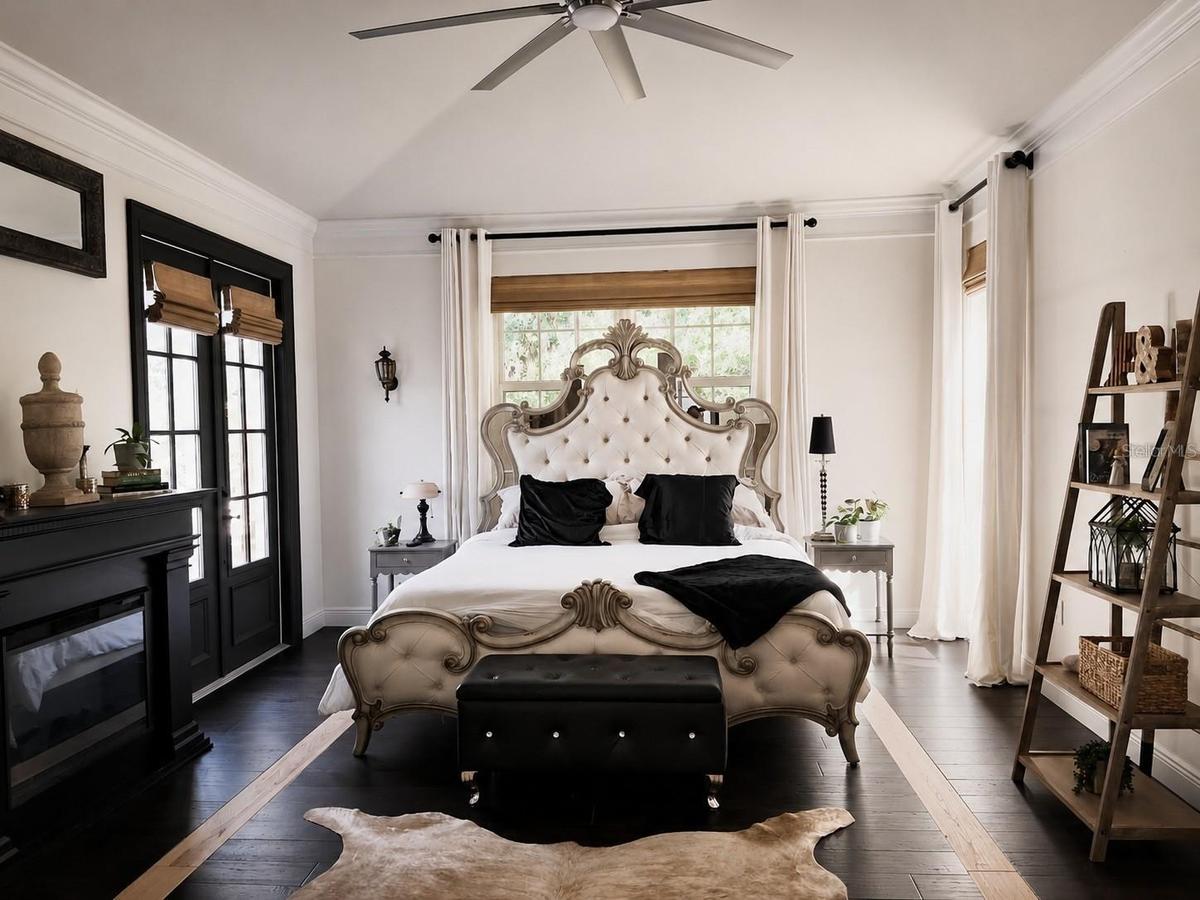Gorgeous Downstairs master has New custom Hardwood floors New Windows, New Windows  New French Doors