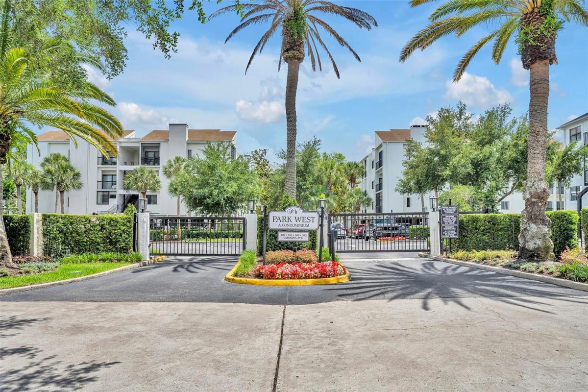 As THE gated community of Winter Park, the entrance provides elegant security.