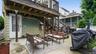 Patio area below the deck