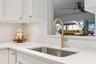 new countertops, fixtures & sink