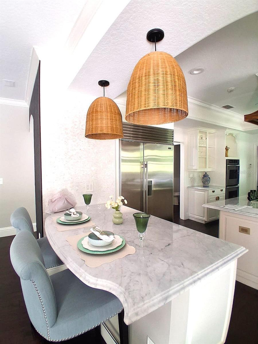 Custom built in Table Marble
