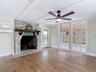 Sunroom with fireplace