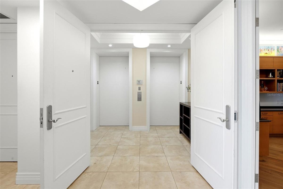 private foyer off elevator