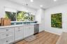 Renovated kitchen/Quartz counters, wood cabinets