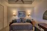 Guest bedroom/office has trundle bed