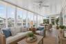 Virtually staged sunroom.