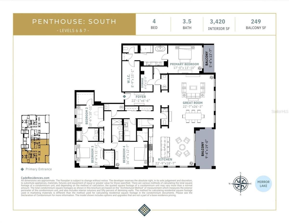 The penthouse split floor plan feels like a single family home