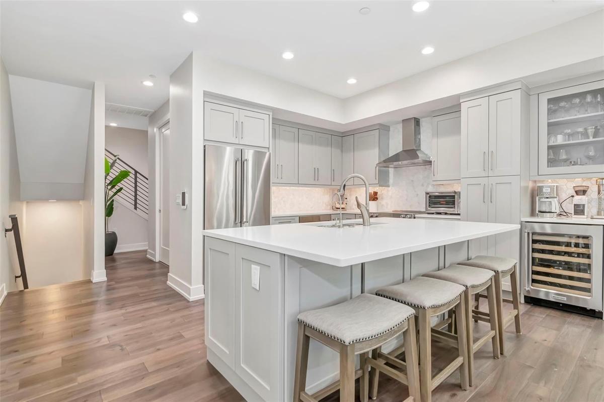 Beautifully appointed kitchen on the second floor