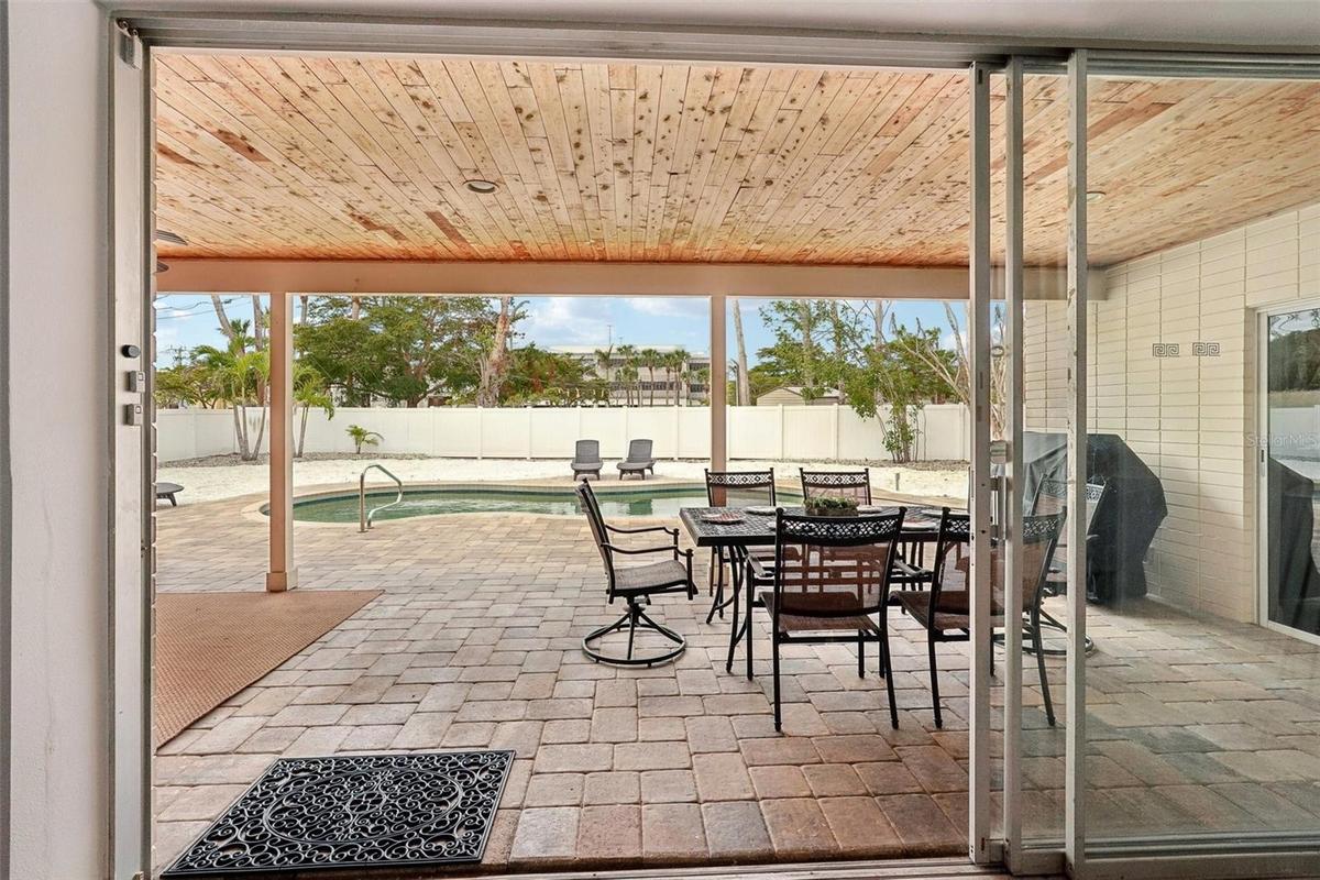 Sliders to pool off living room