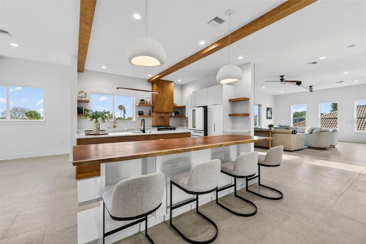 Live edge kitchen island