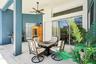 Pool dining or fire pit area